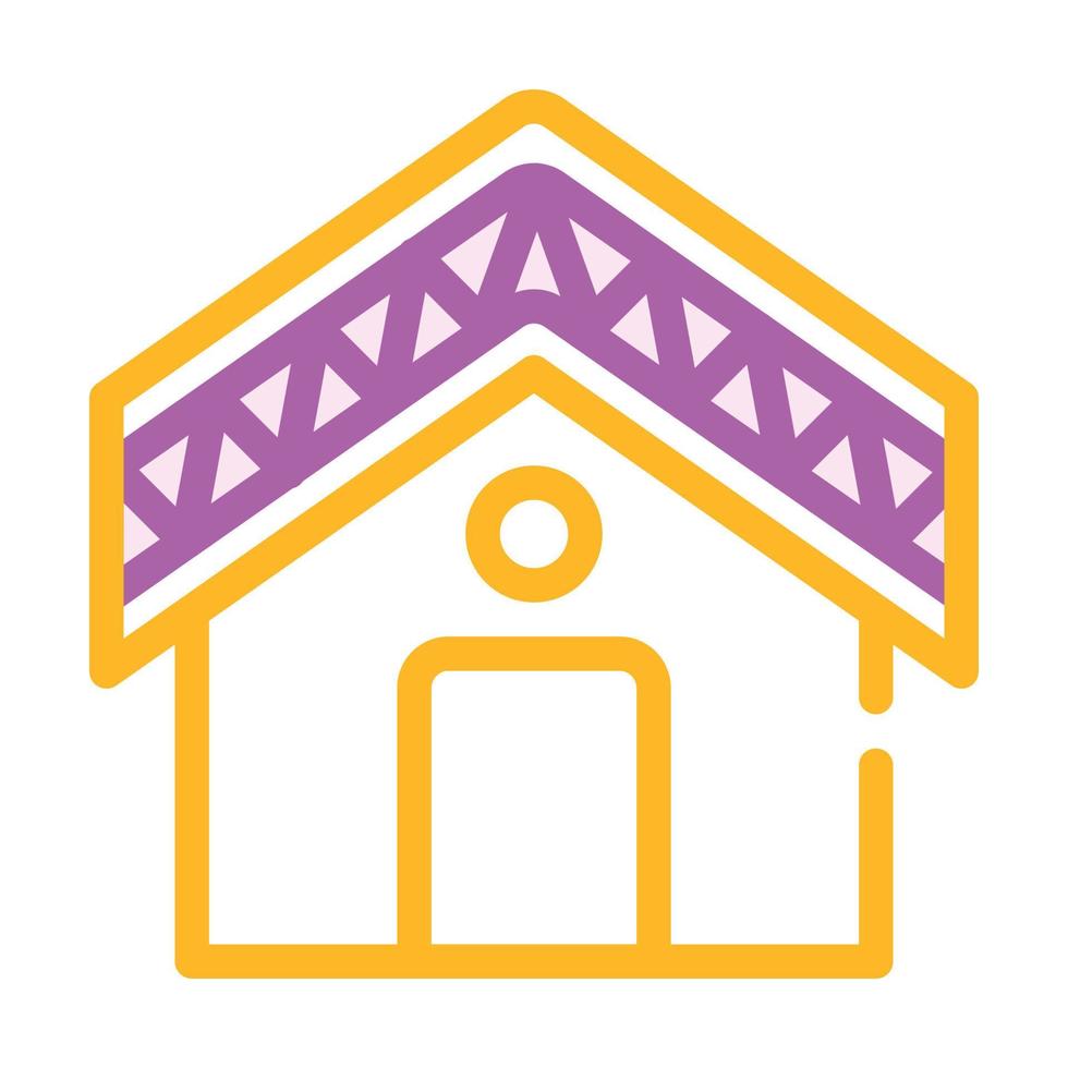 building roof waterproof color icon vector illustration