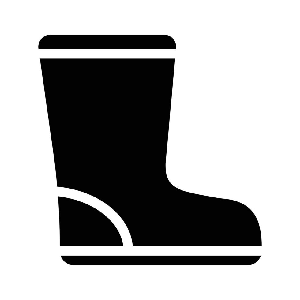 bota impermeable glifo icono vector ilustración aislada