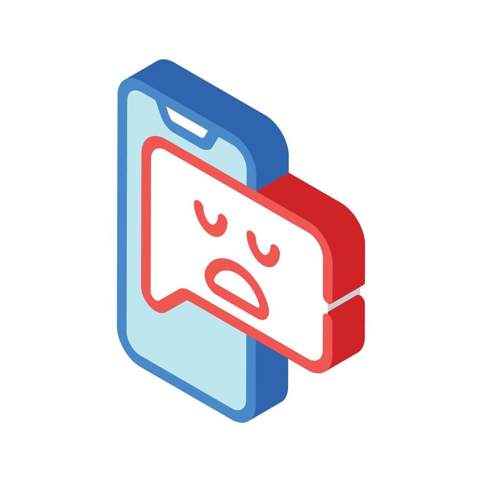 negative review isometric icon vector isolated illustration