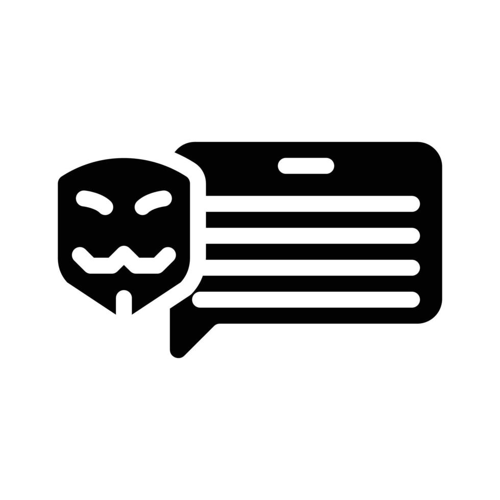 anonymous review glyph icon vector isolated illustration