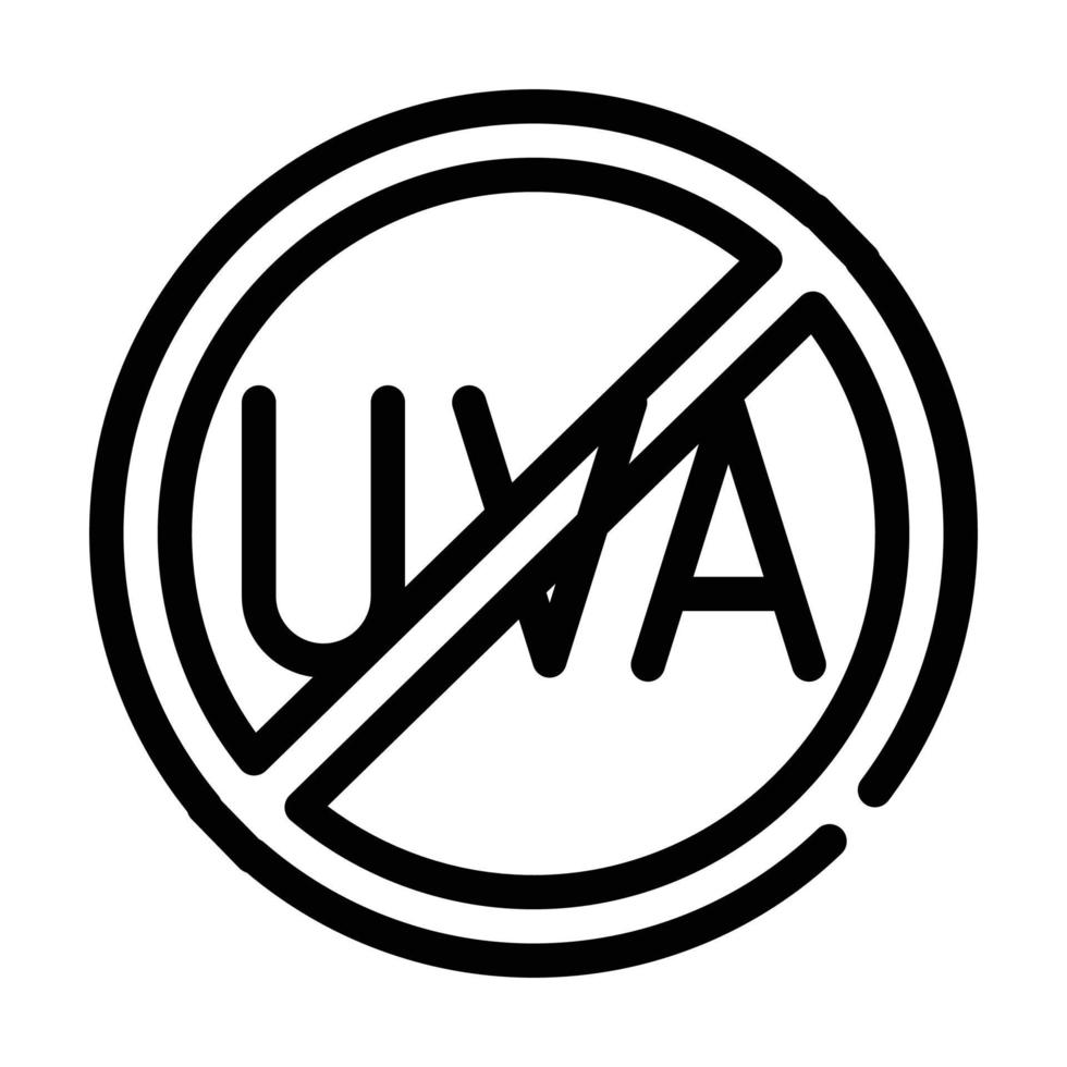 uva crossed out mark line icon vector illustration