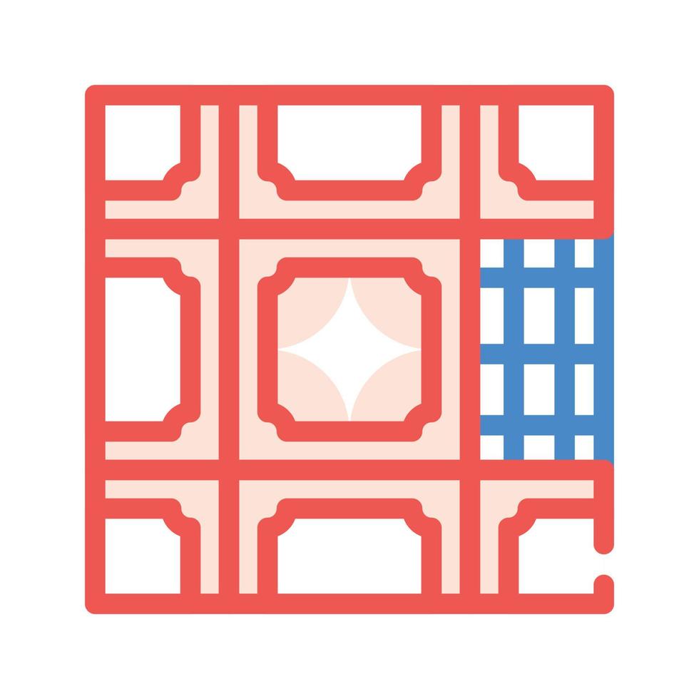 floor lay tiles color icon vector illustration