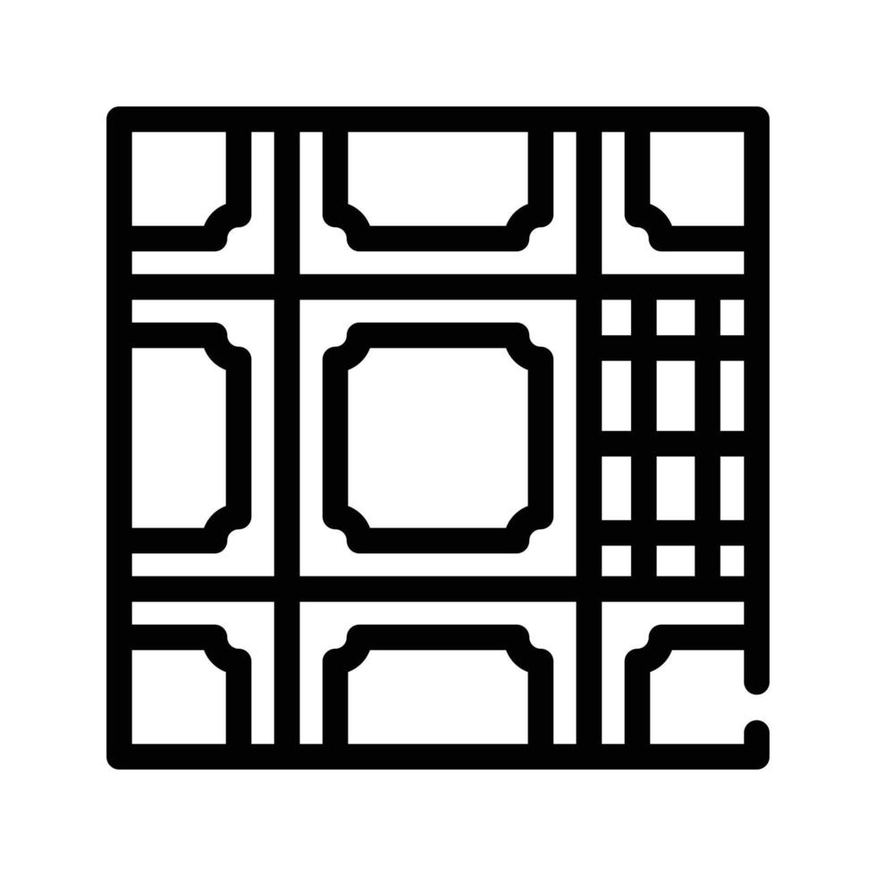 floor lay tiles line icon vector illustration
