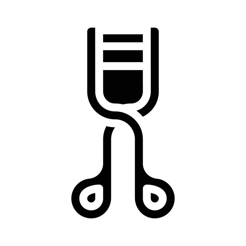 eyelash curlers glyph icon vector illustration isolated