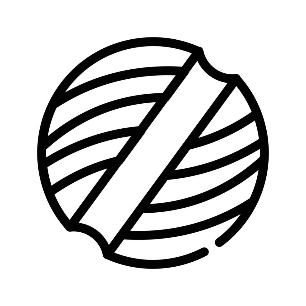playing ball for cat line icon vector illustration