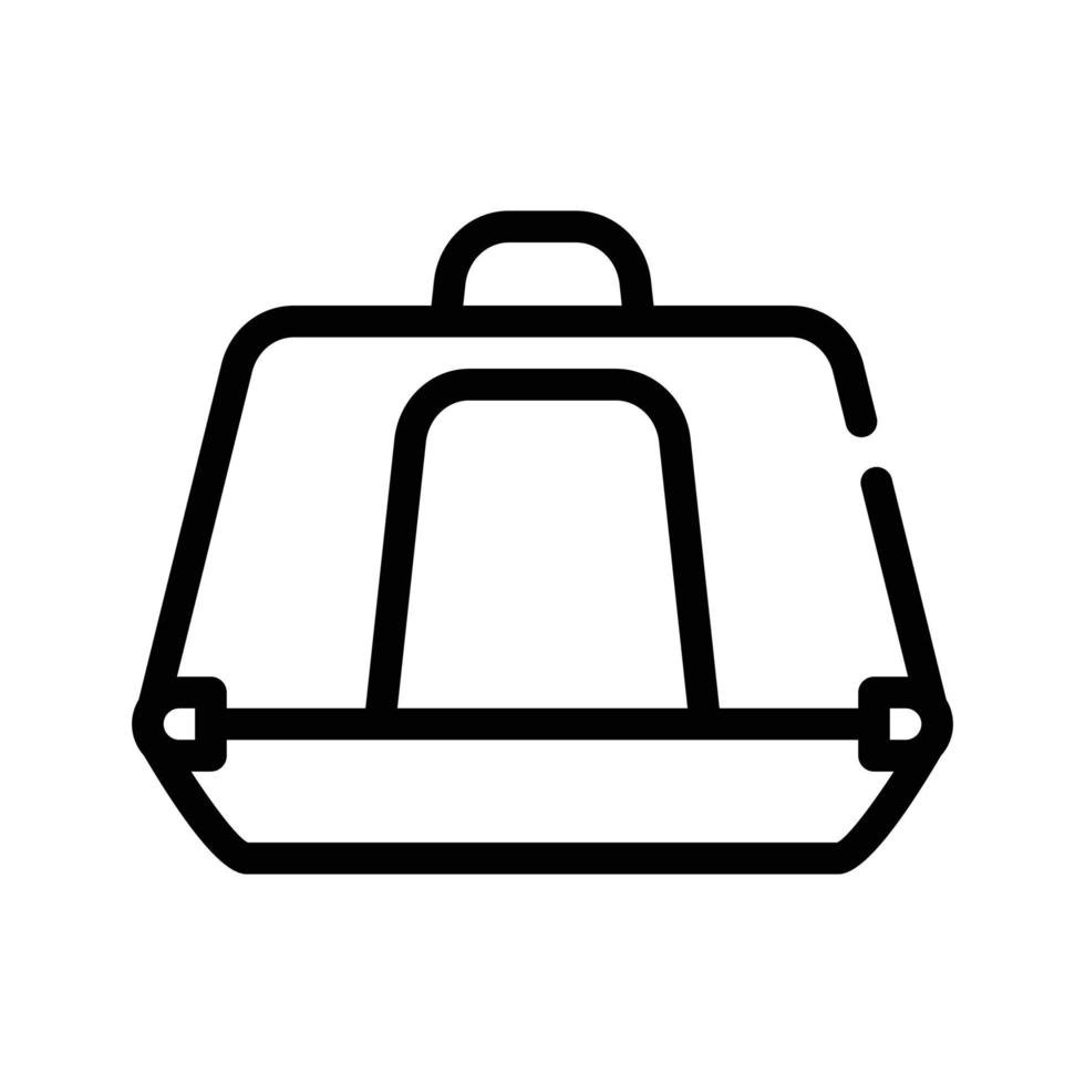 carrying case for cat line icon vector illustration