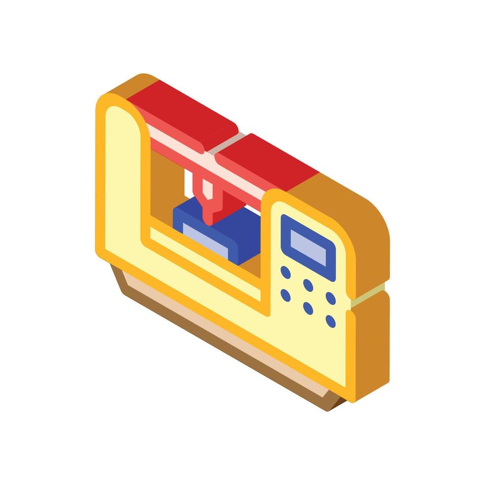 laser engraving isometric icon vector isolated illustration