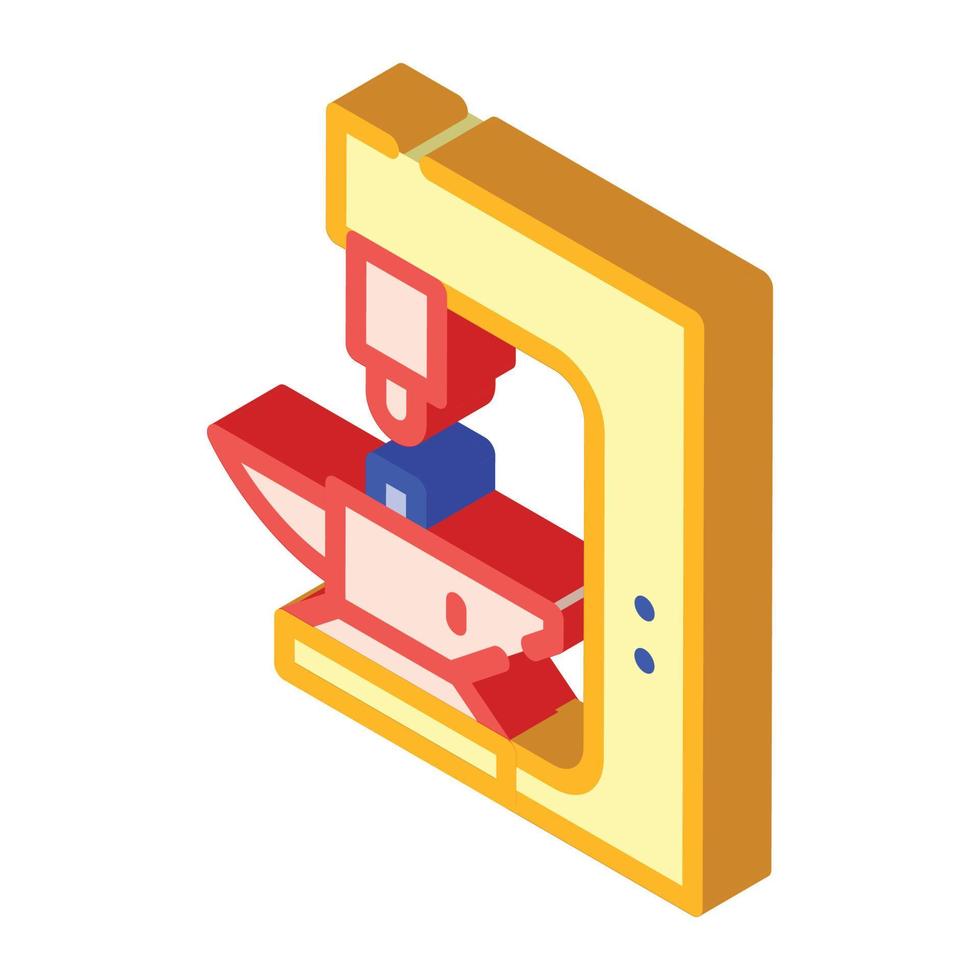 automatic forge isometric icon vector isolated illustration