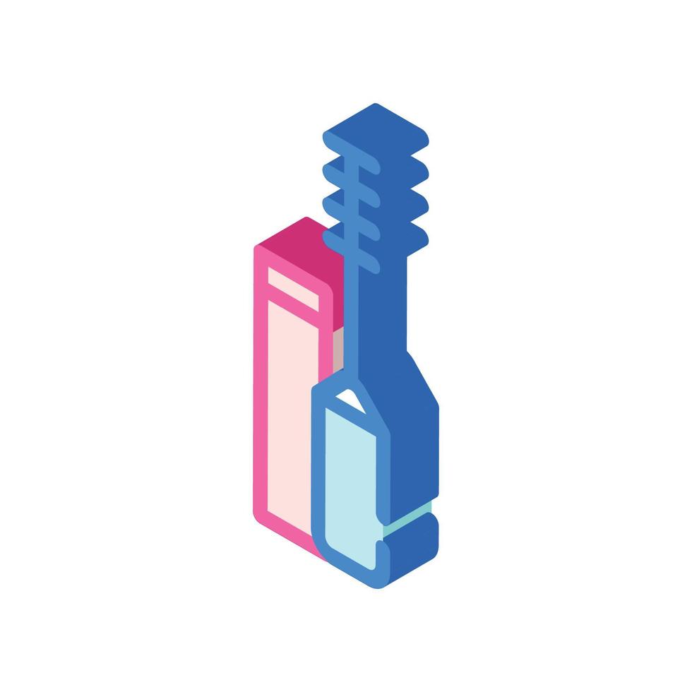 mascara beauty accessory isometric icon vector illustration