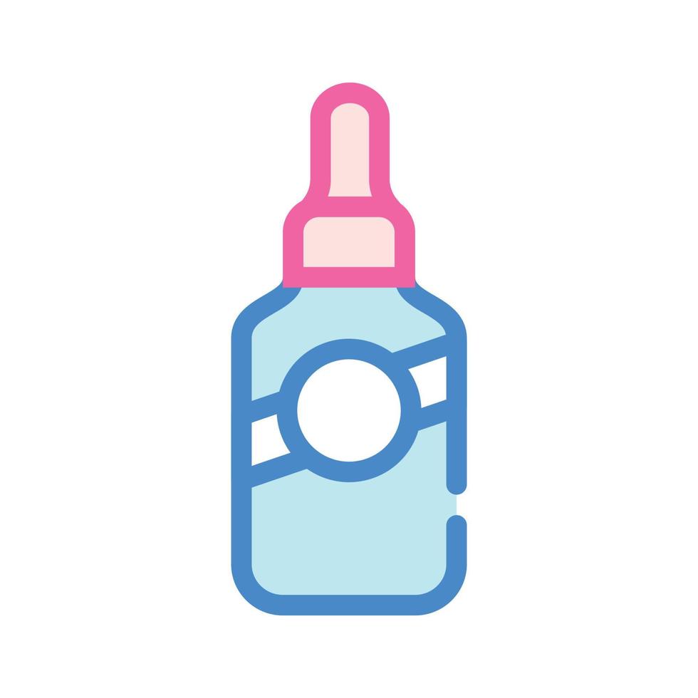 serum bottle color icon vector isolated illustration
