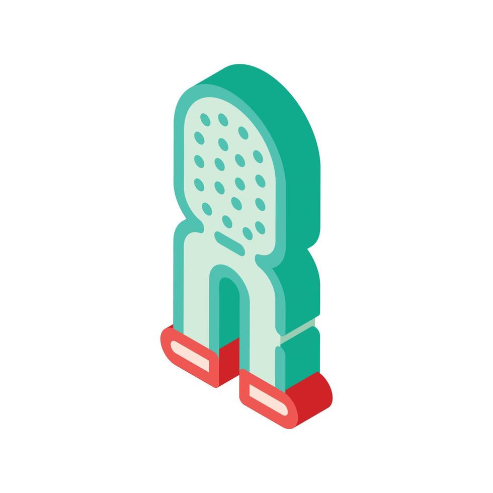 brush for cleaning dog teeth isometric icon vector illustration