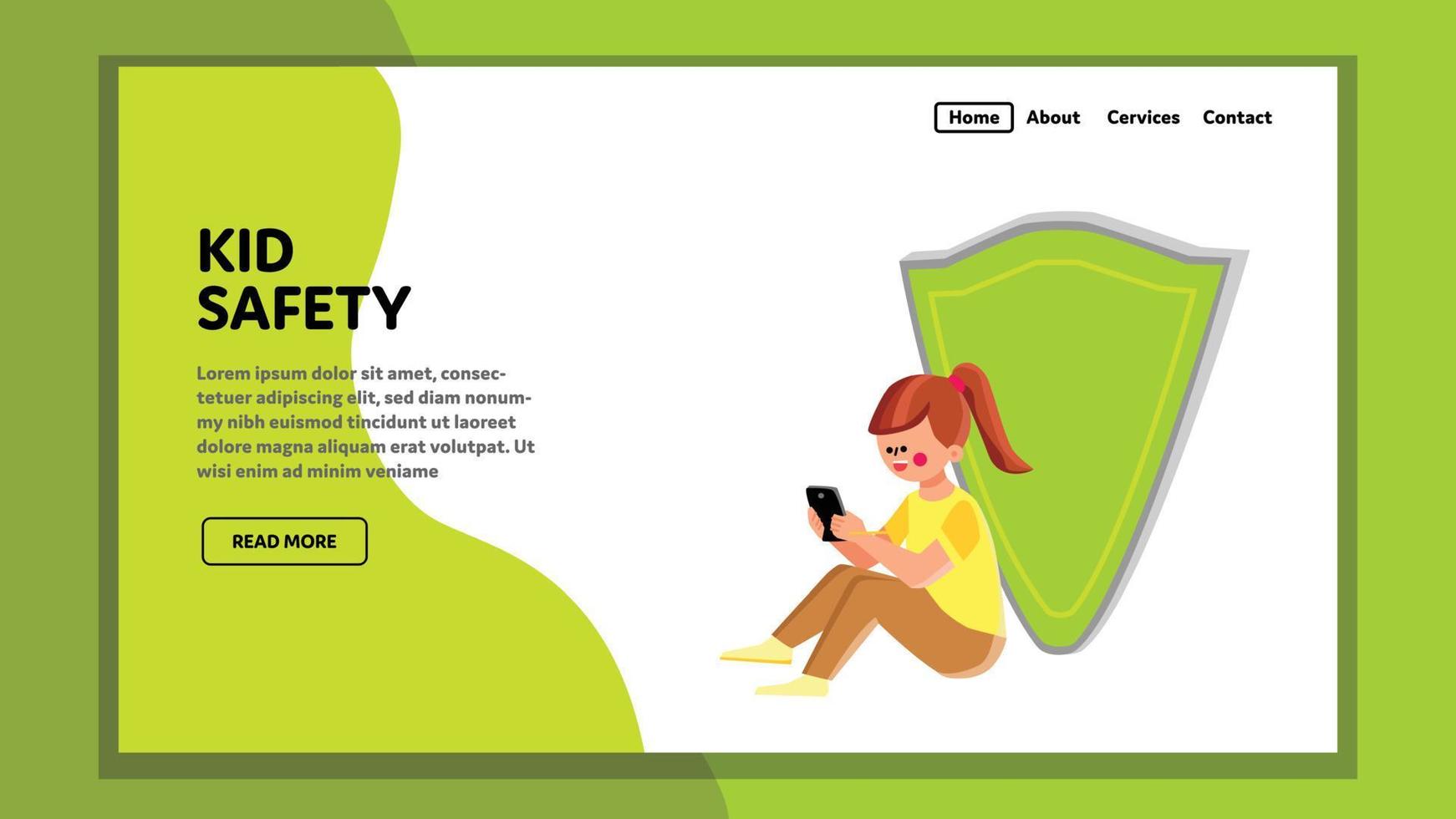 Kid Safety Digital Personal Information Vector