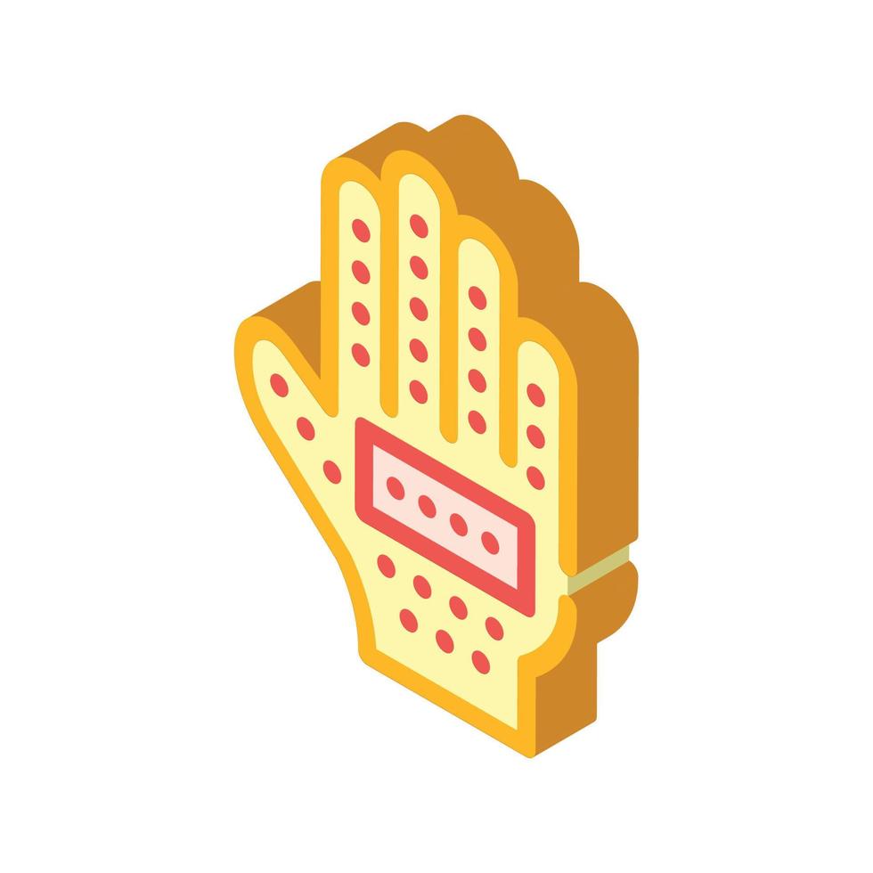 glove for combing out dog wool isometric icon vector illustration