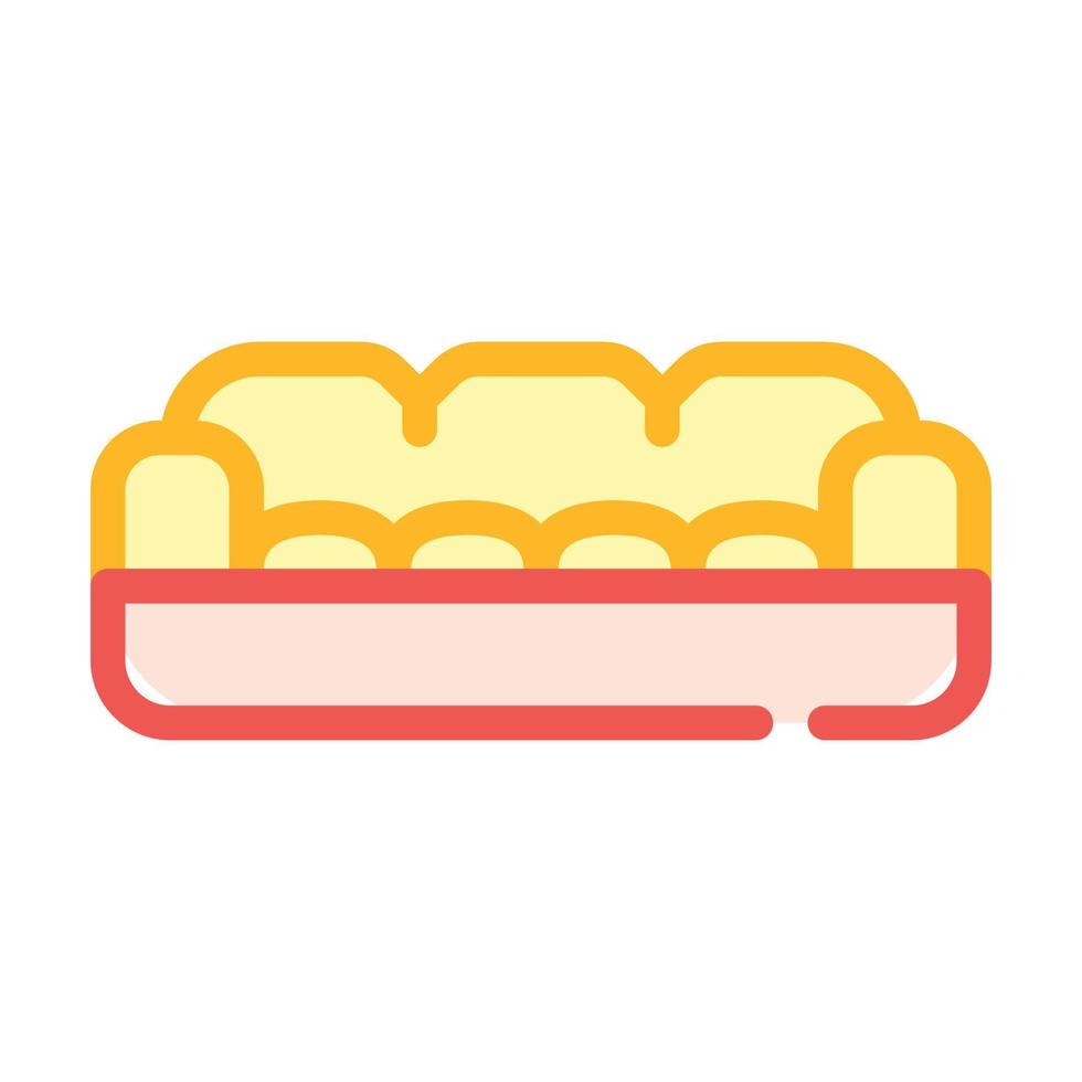 dog bed couch color icon vector illustration
