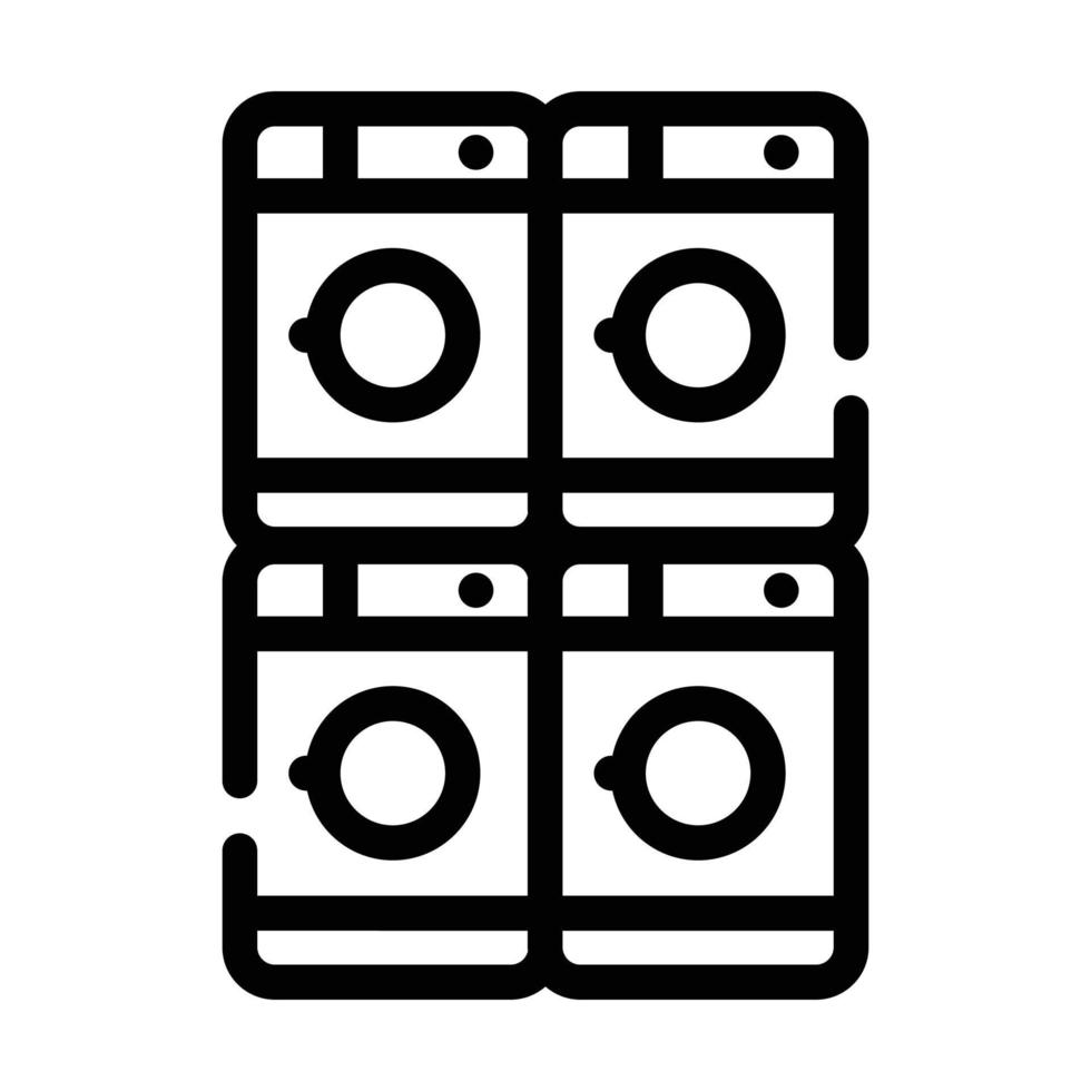 laundry service machines line icon vector illustration