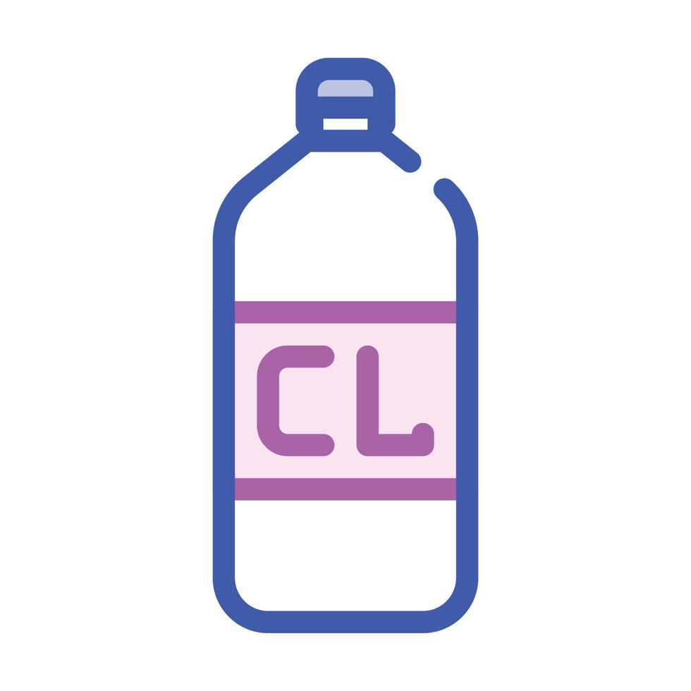 botella de cloro icono de color vector ilustración aislada