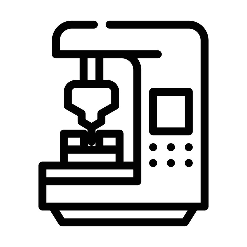 cnc computer numerical control line icon vector illustration
