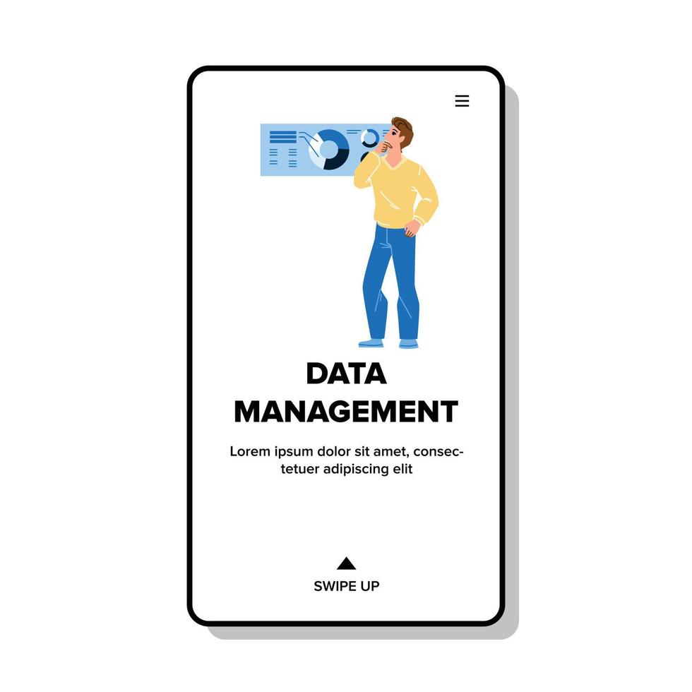 Data Management And Researching Manager Vector