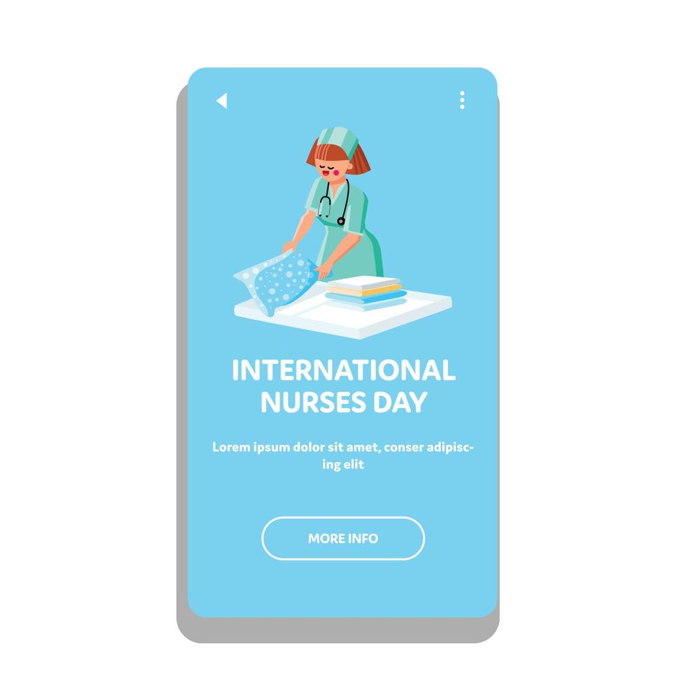 International Nurses Day Celebrating Woman Vector