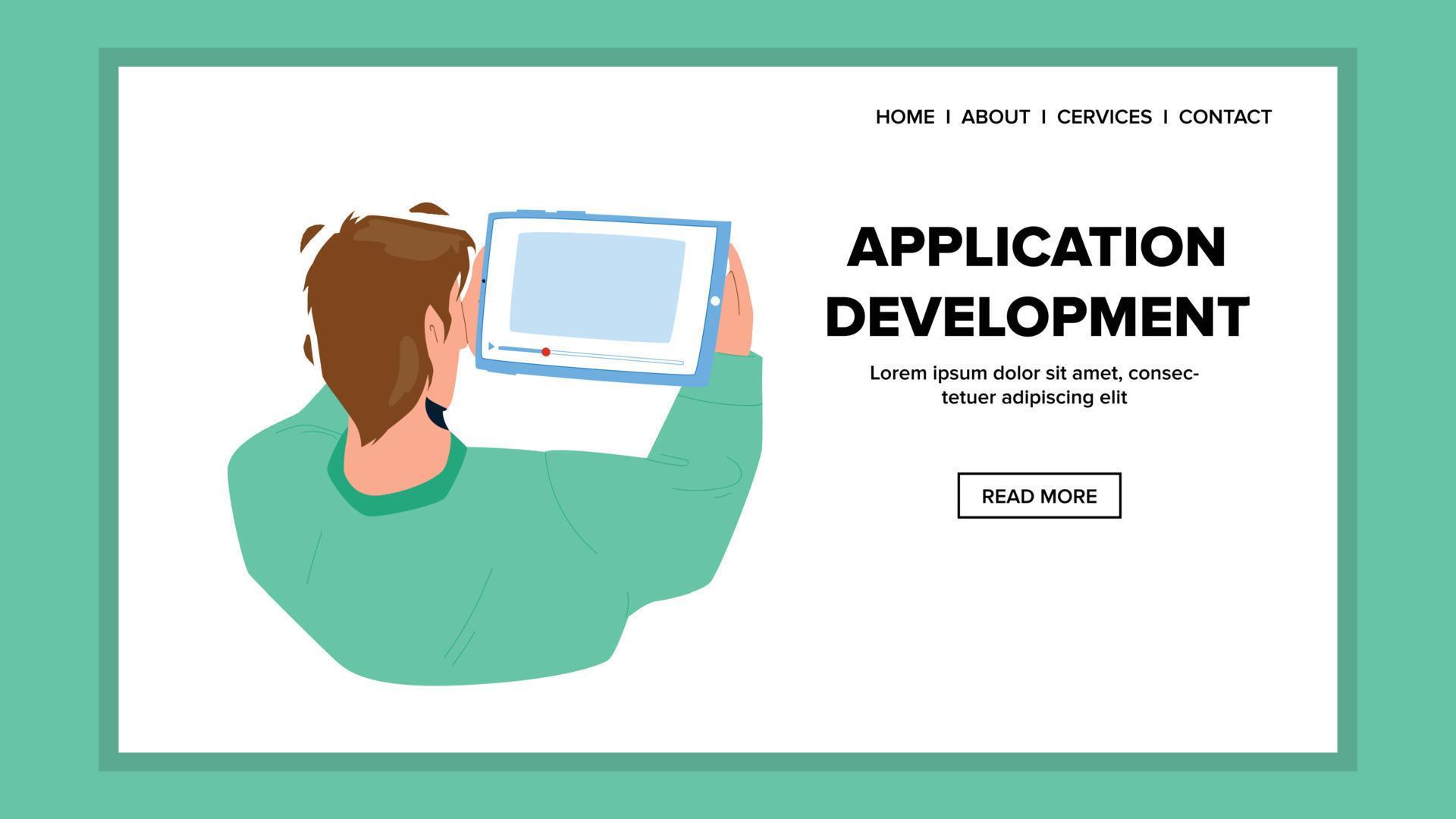 Application Development Programmer Work Vector 17319649 Vector Art at ...