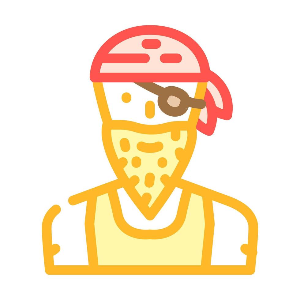 pirate person color icon vector illustration