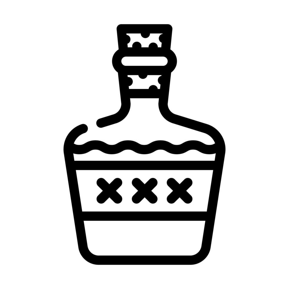 alcoholic drink bottle line icon vector illustration