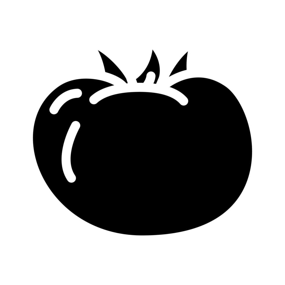 tomate vegetal glifo icono vector ilustración