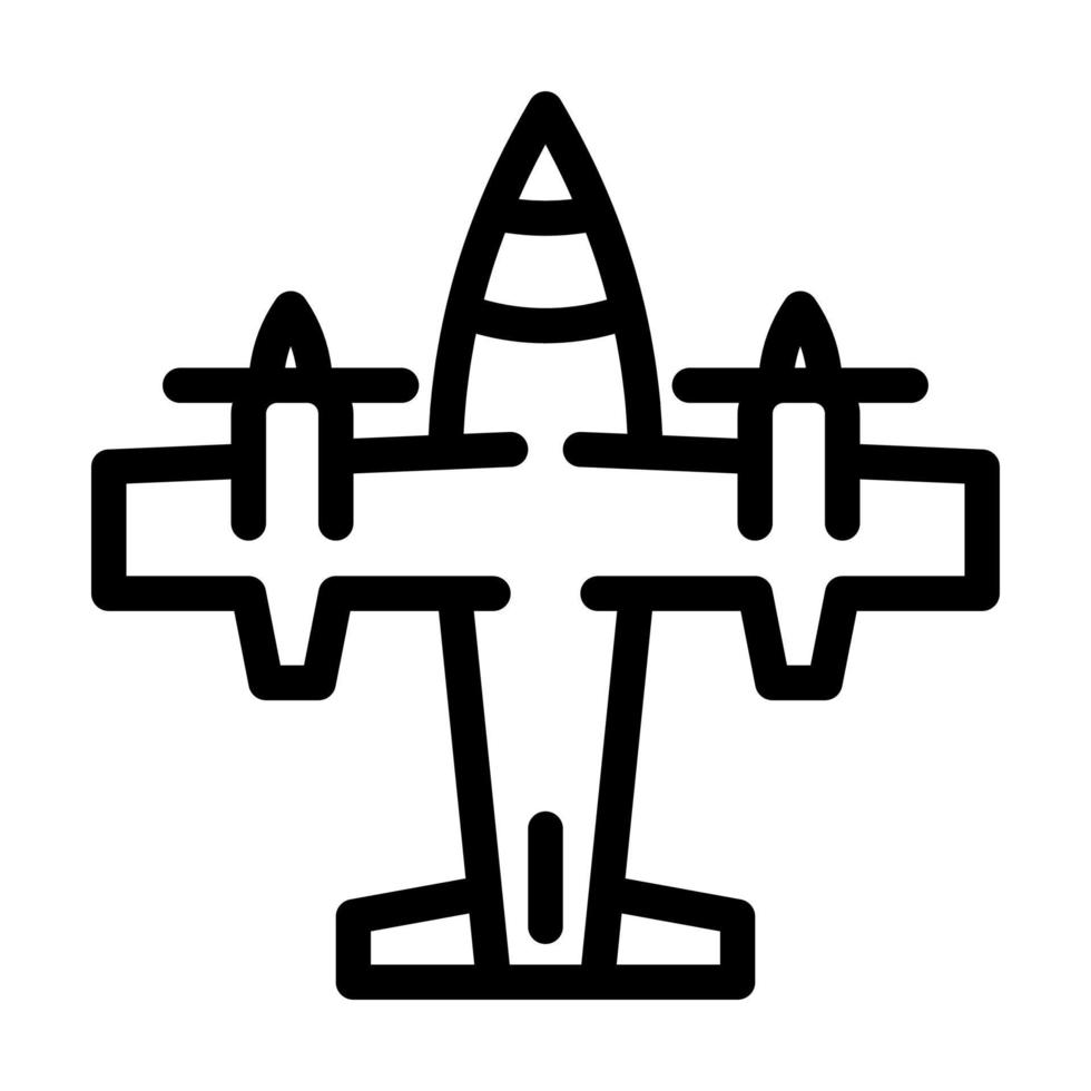 plane aircraft line icon vector illustration