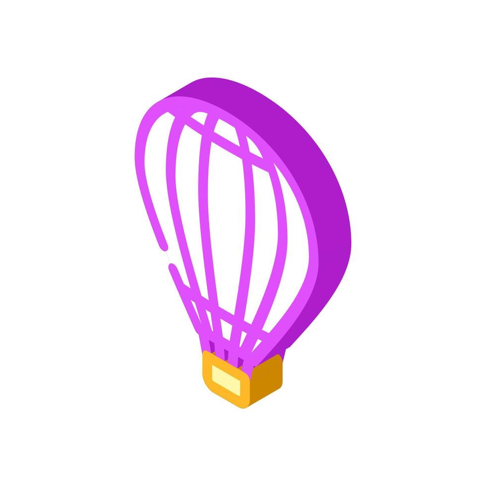 balloon flying transport isometric icon vector illustration