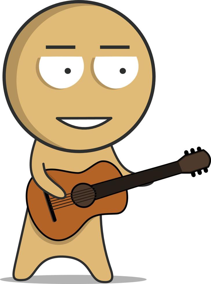 Man with guitar vector