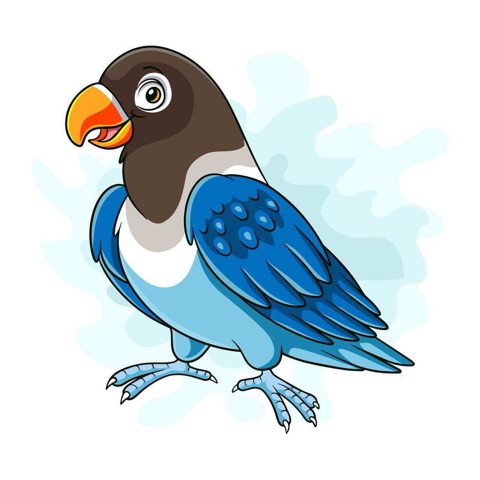 Cartoon love bird on white background vector
