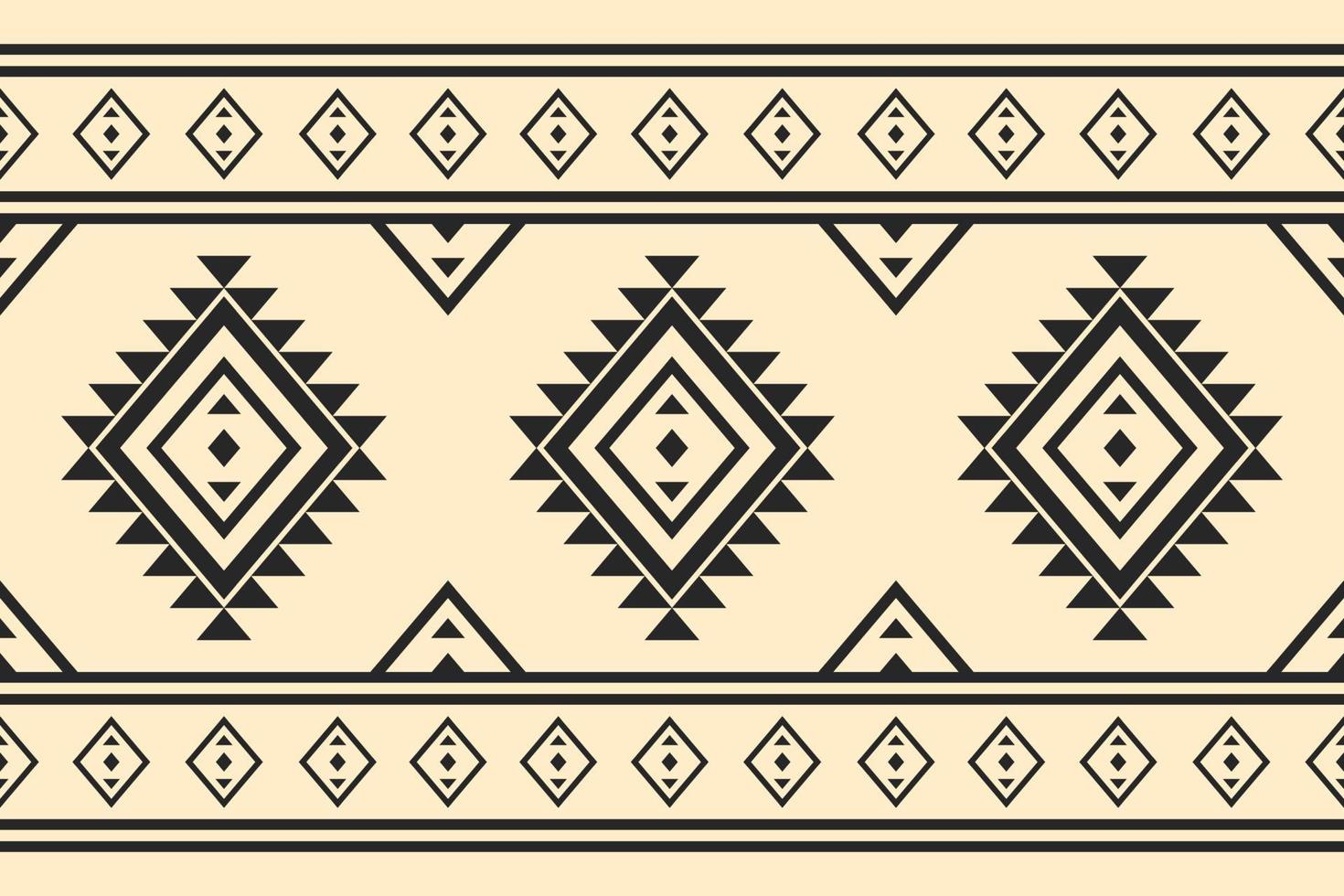 Abstract ethnic native art. Geometric ethnic seamless pattern in tribal. Fabric Indian style. vector