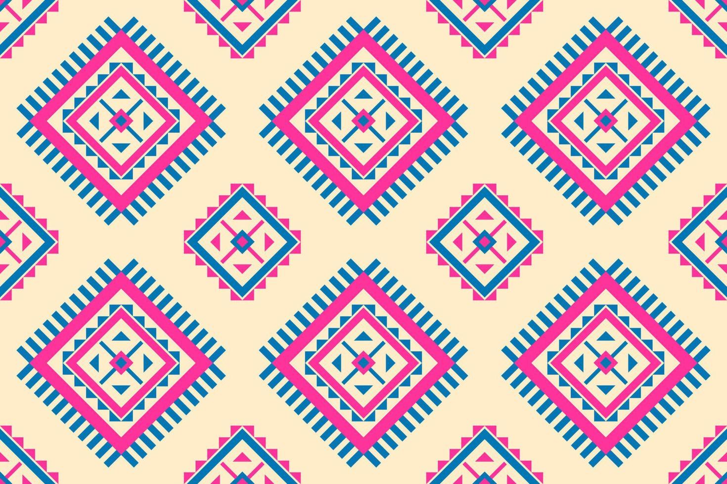 Abstract ethnic native art. Geometric ethnic seamless pattern in tribal. Fabric Indian style. vector