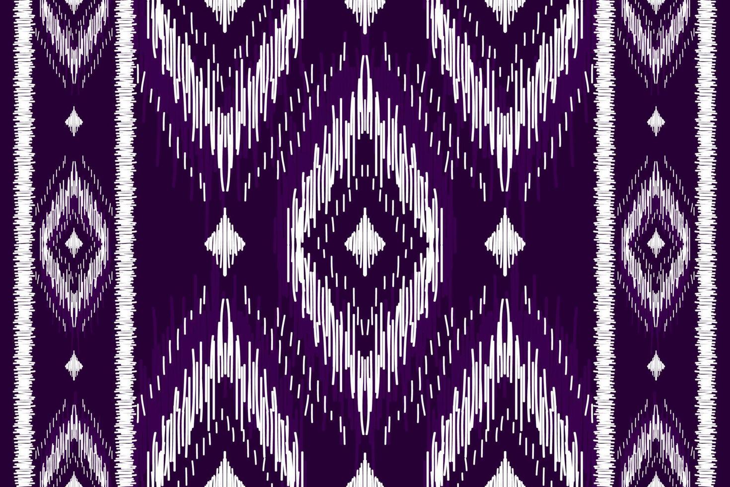 patrón étnico ikat sin costuras en tribal. estampado de adornos étnicos geométricos aztecas. estilo de patrón ikat. vector