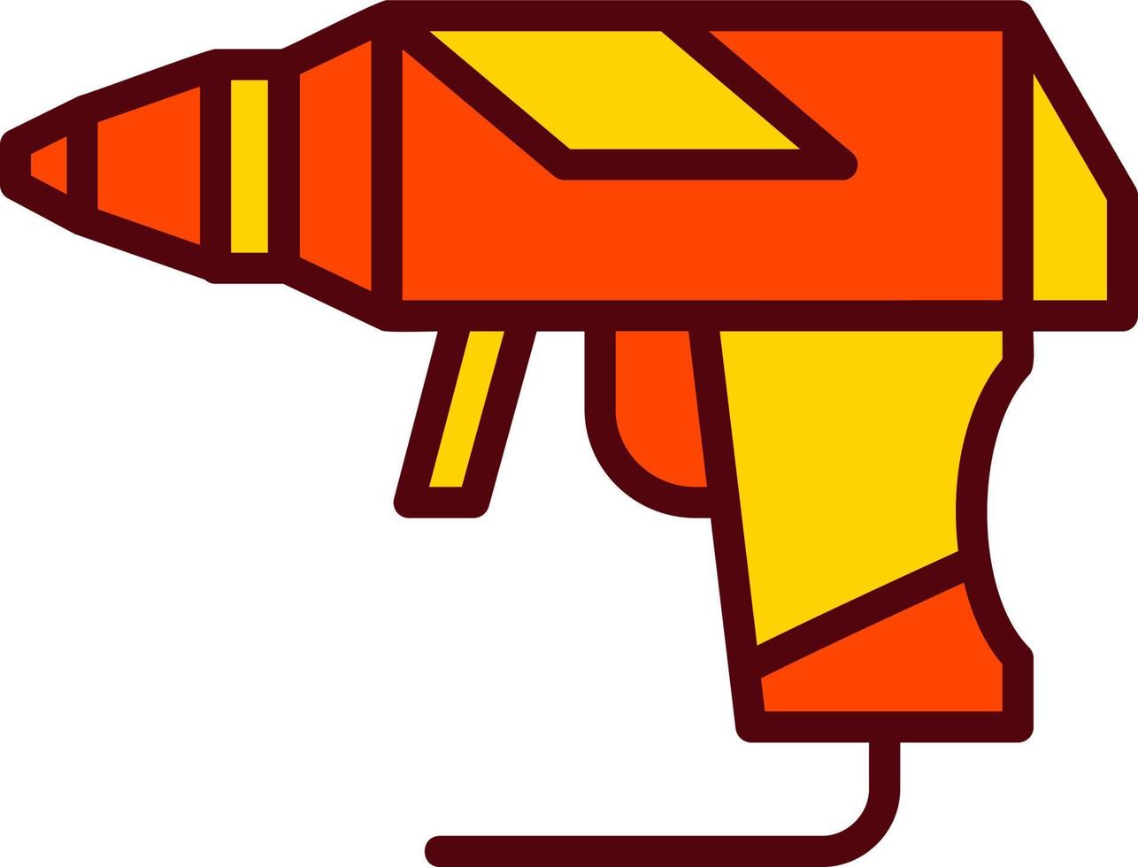 icono de vector de pistola de pegamento caliente