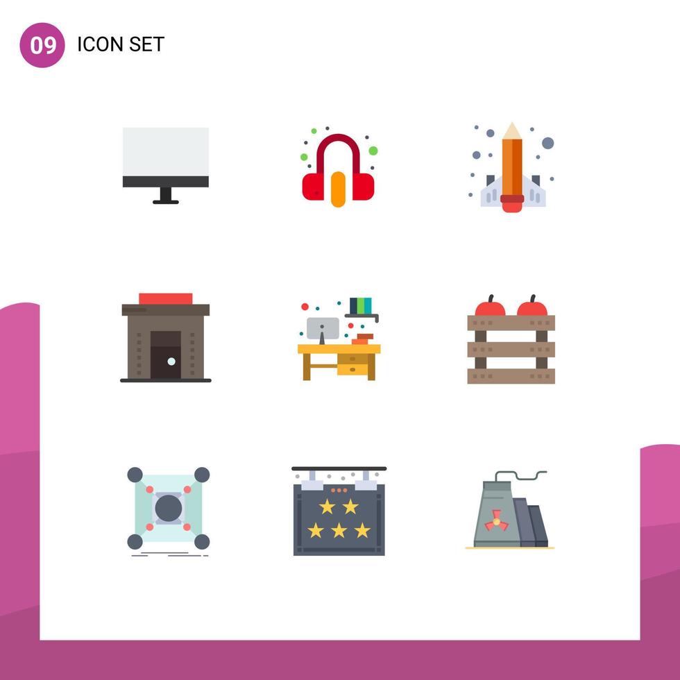 9 Creative Icons Modern Signs and Symbols of online commercial earphone business learning Editable Vector Design Elements