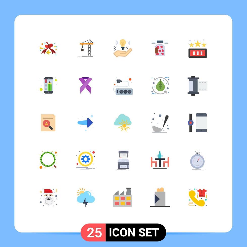 25 Creative Icons Modern Signs and Symbols of high score heart business cookies jar Editable Vector Design Elements