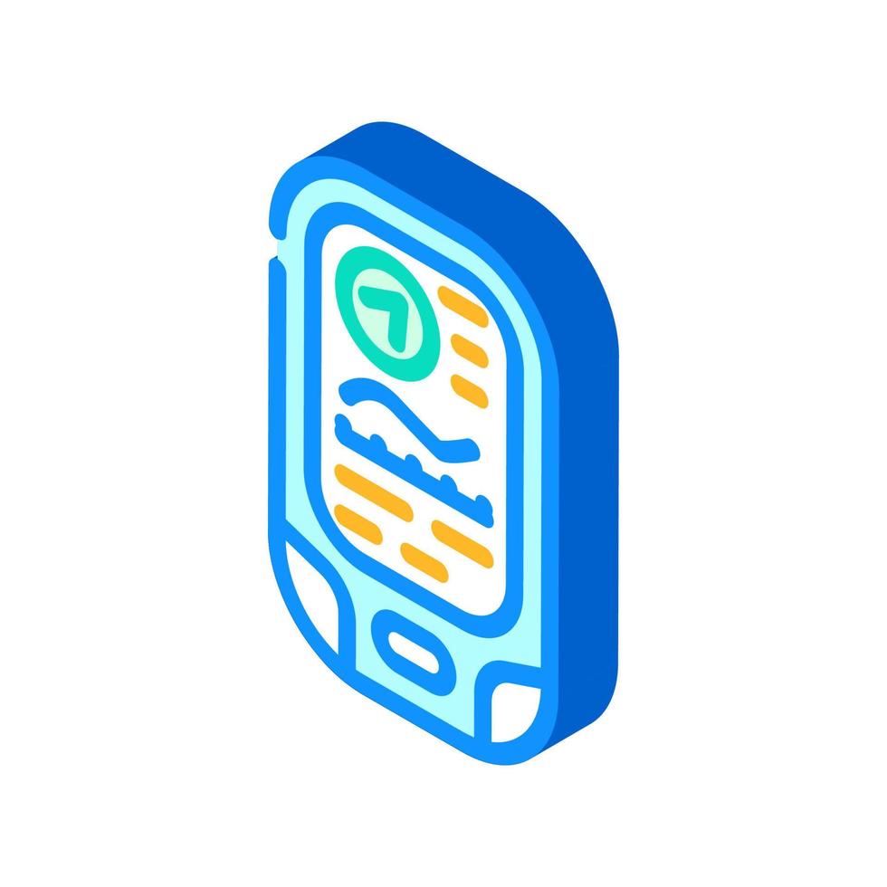 gps hiker device isometric icon vector illustration