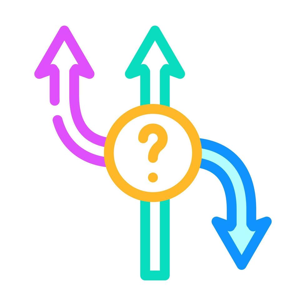 choice of direction color icon vector illustration