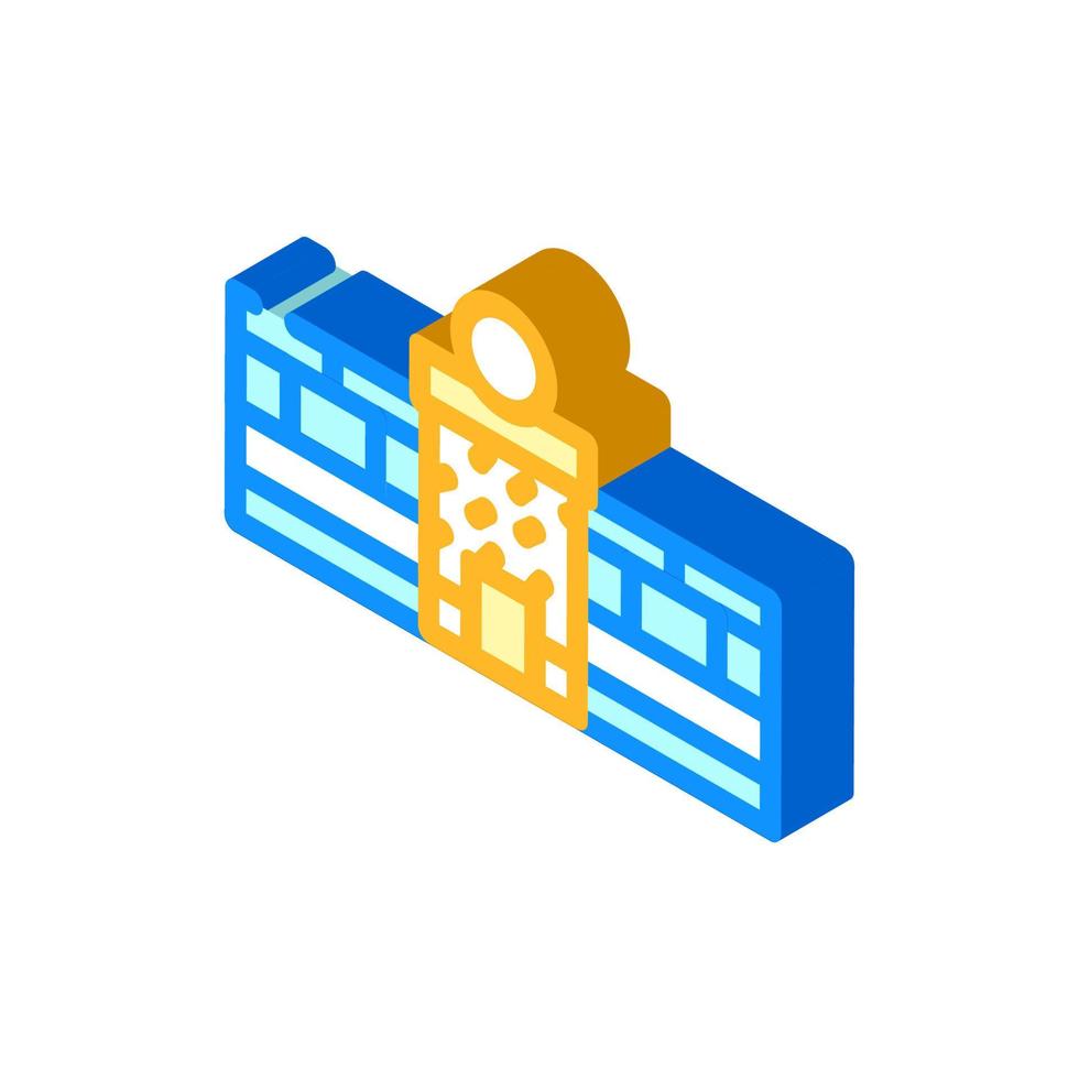 shopping center isometric icon vector illustration