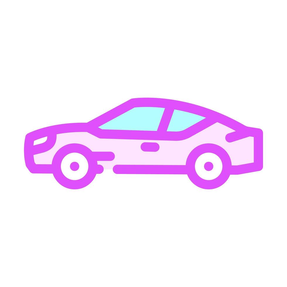 Ilustración de vector de icono de color de coche de gran turismo