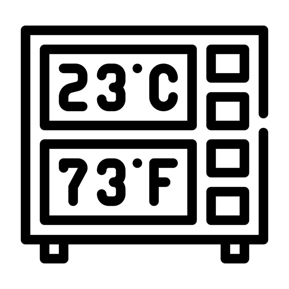 digital thermometer line icon vector illustration black