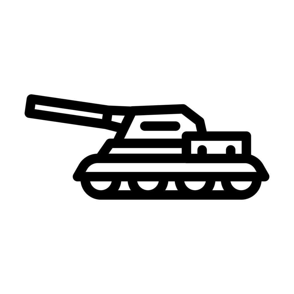 tank military line icon vector illustration