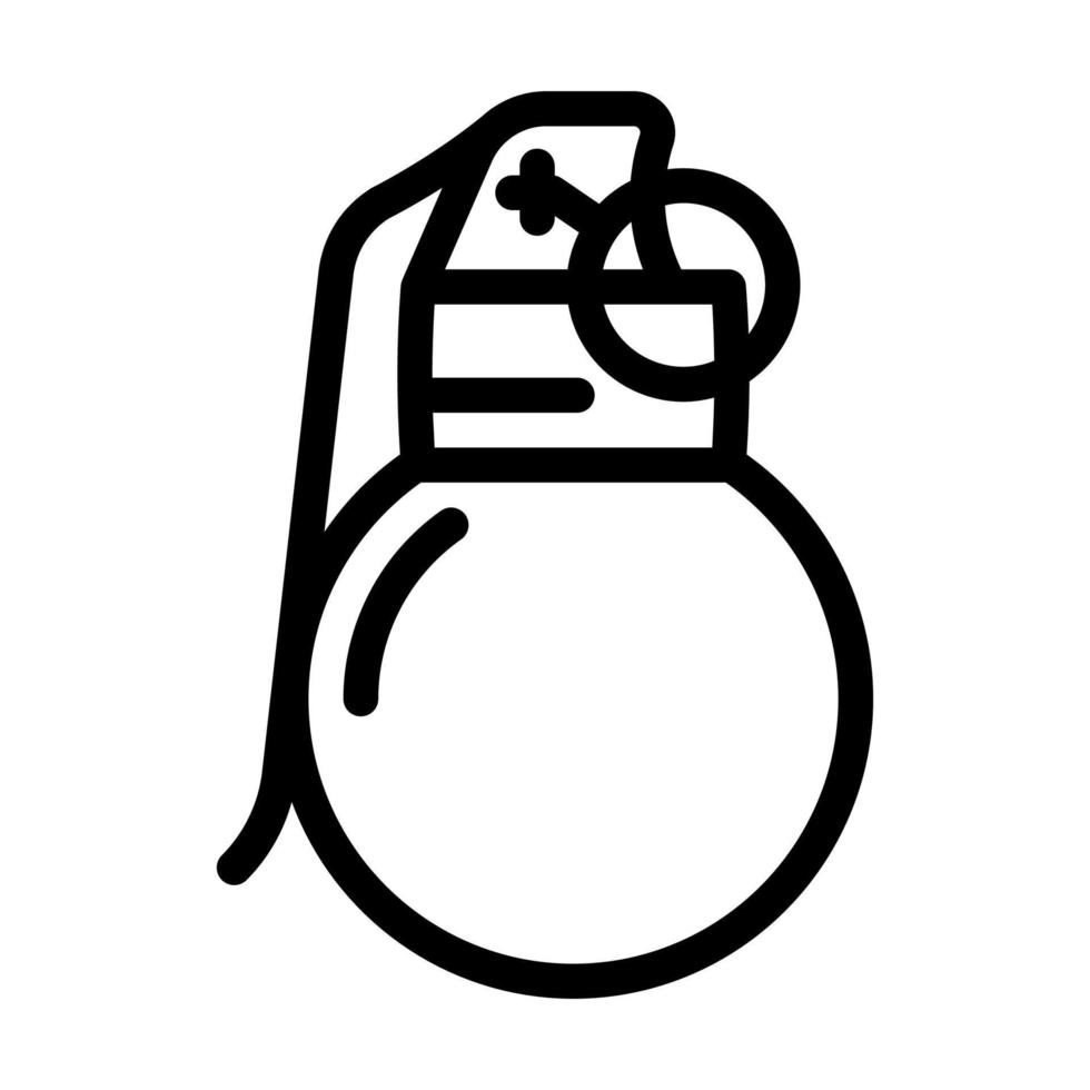 grenade military line icon vector illustration