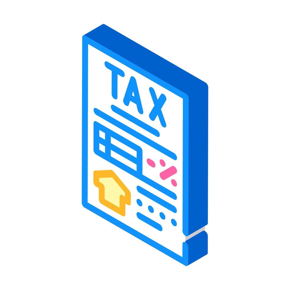 tax reduction if person working from home isometric icon vector illustration