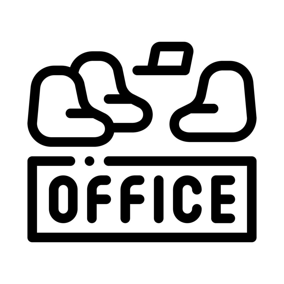 office armchair icon vector outline illustration