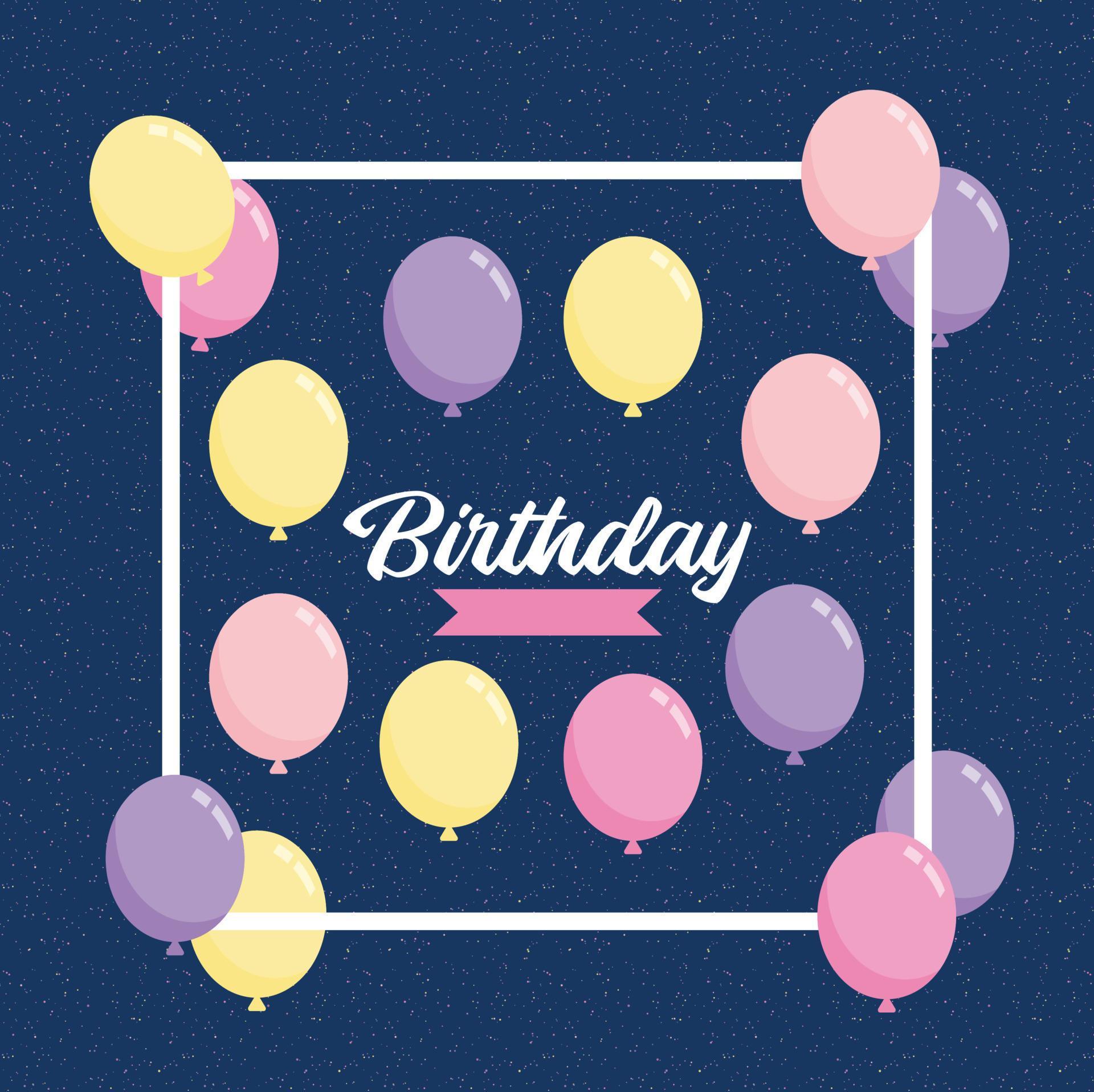 Happy Birthday To you Balloon background for party holiday birthday