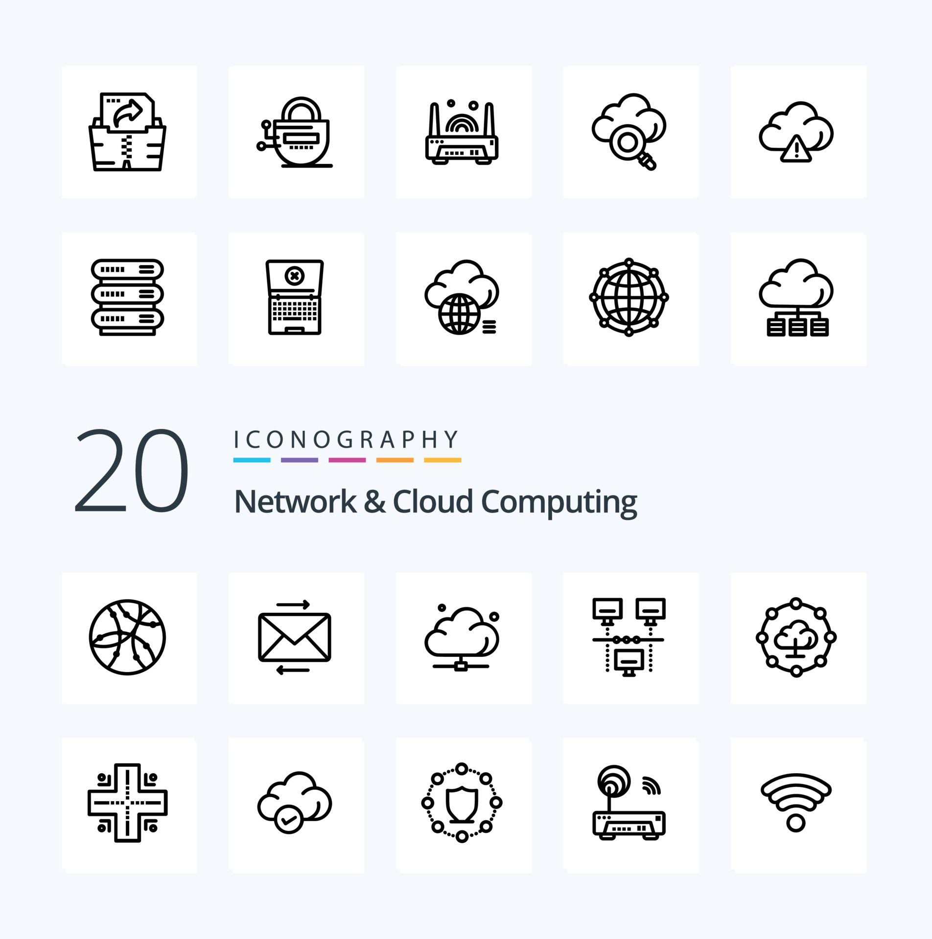 20 Network And Cloud Computing Line Icon Pack Like Cloud Computing 20-network-and-cloud-computing-line-icon-pack-like-cloud-computing