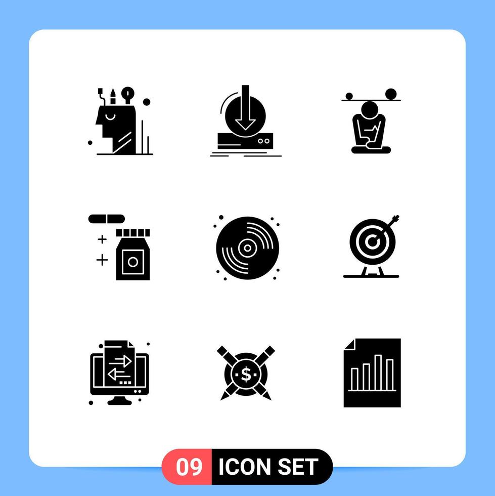 9 Universal Solid Glyph Signs Symbols of temperature tablet download mindfulness meditation Editable Vector Design Elements