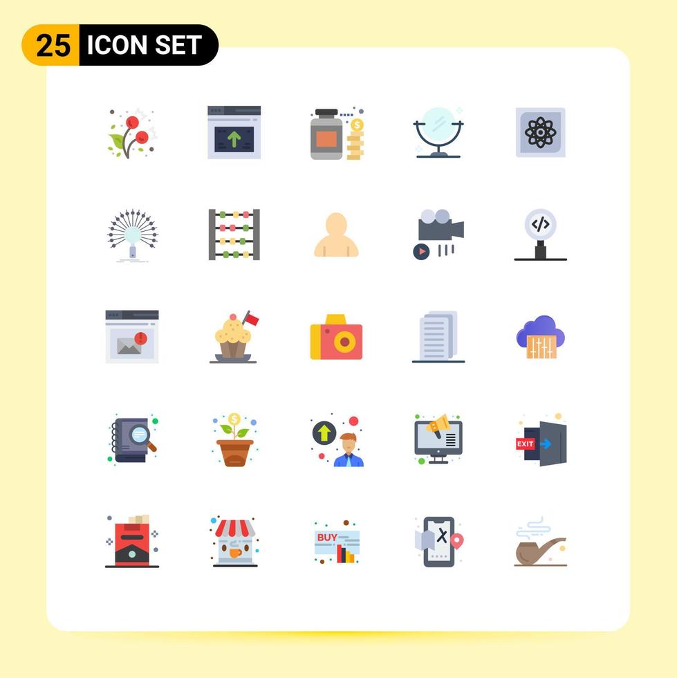25 Flat Color concept for Websites Mobile and Apps computer clean arrow cleaning savings Editable Vector Design Elements